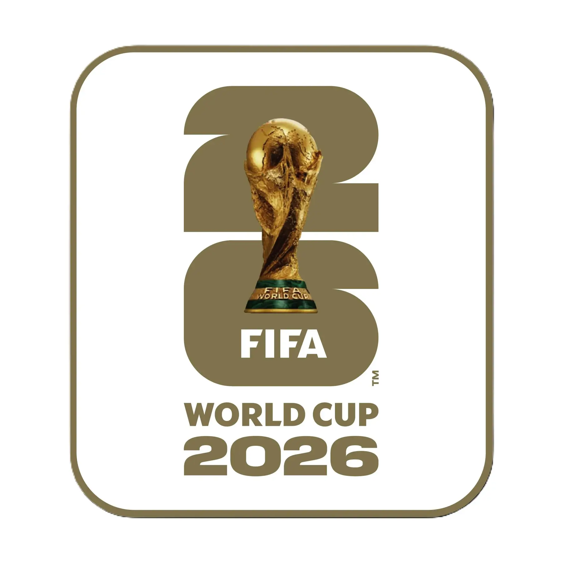 Badge bambino Coppa del Mondo 2026 Winners Fond Blanc écriture doré