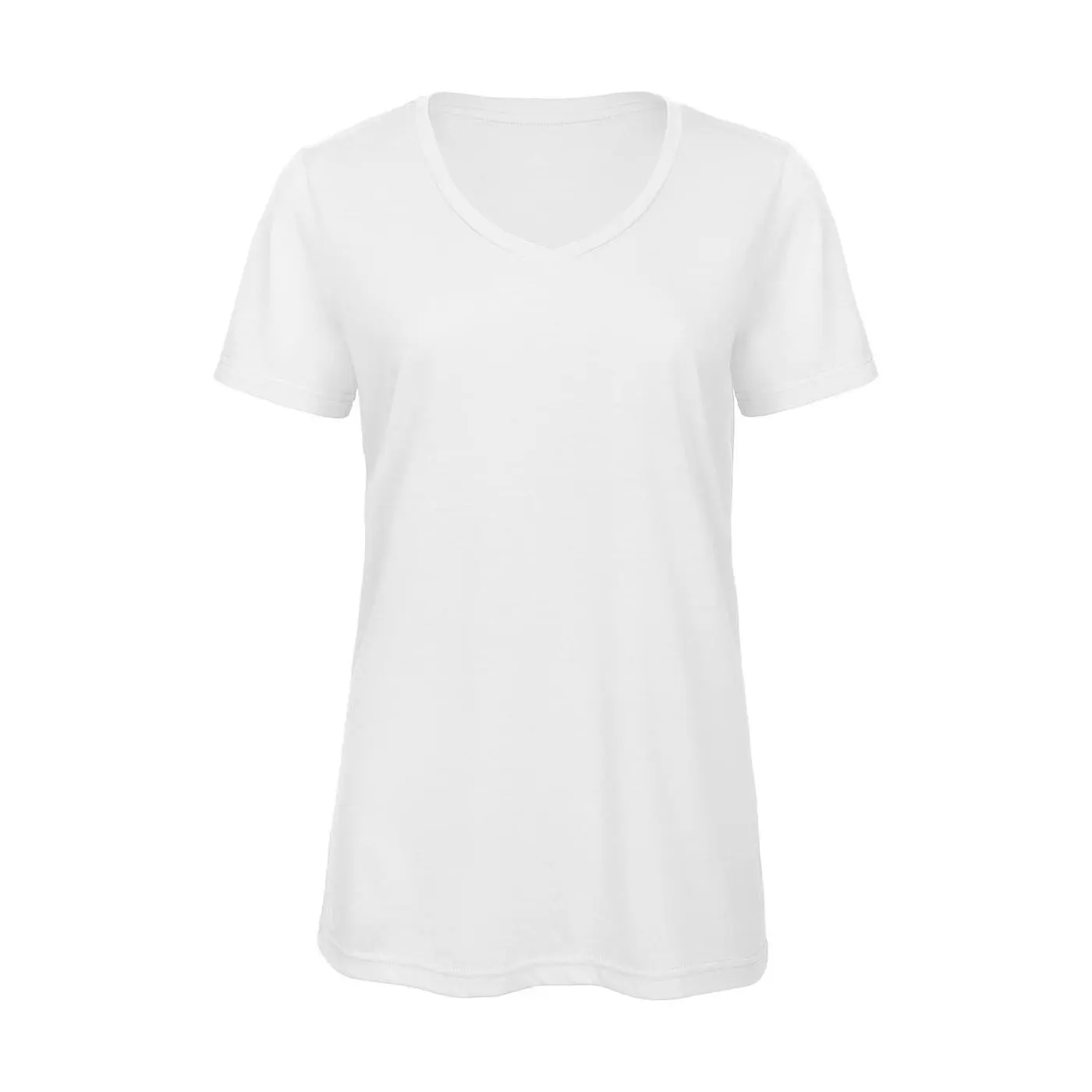 T-Shirt aus Mix von drei Materialien Damen B&C