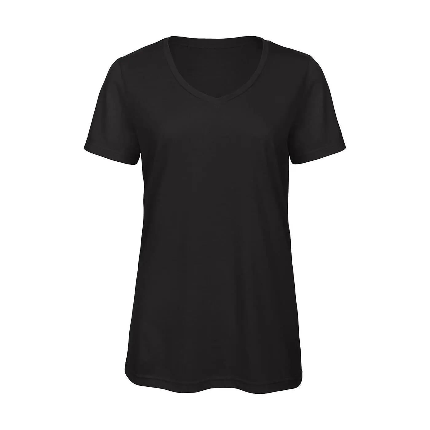 T-Shirt aus Mix von drei Materialien Damen B&C