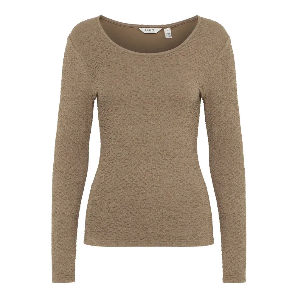 B.young Women's Marron Long Sleeve T-Shirt Poli