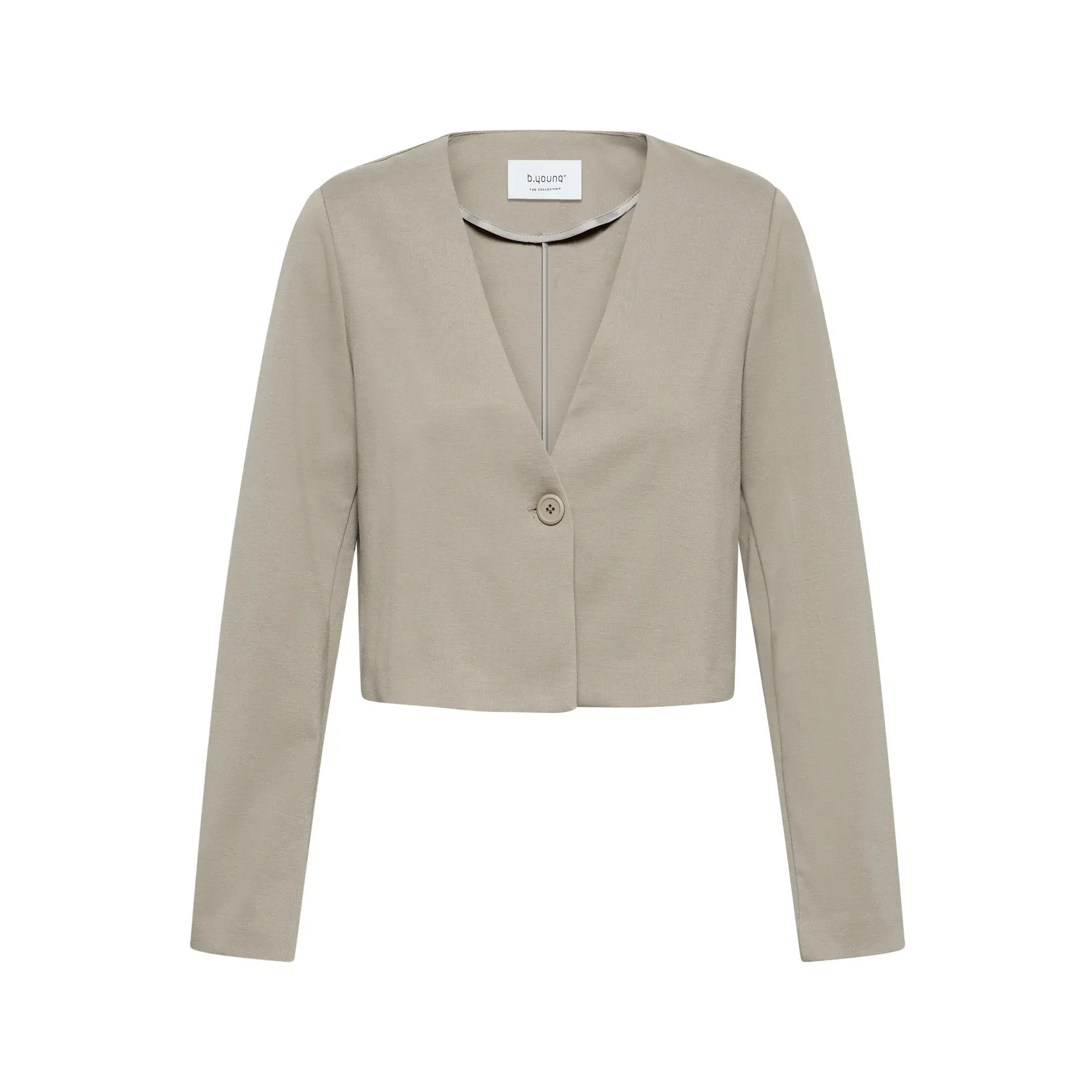 B.young Women's Beige ’S V-Neck Jacket Byrizetta