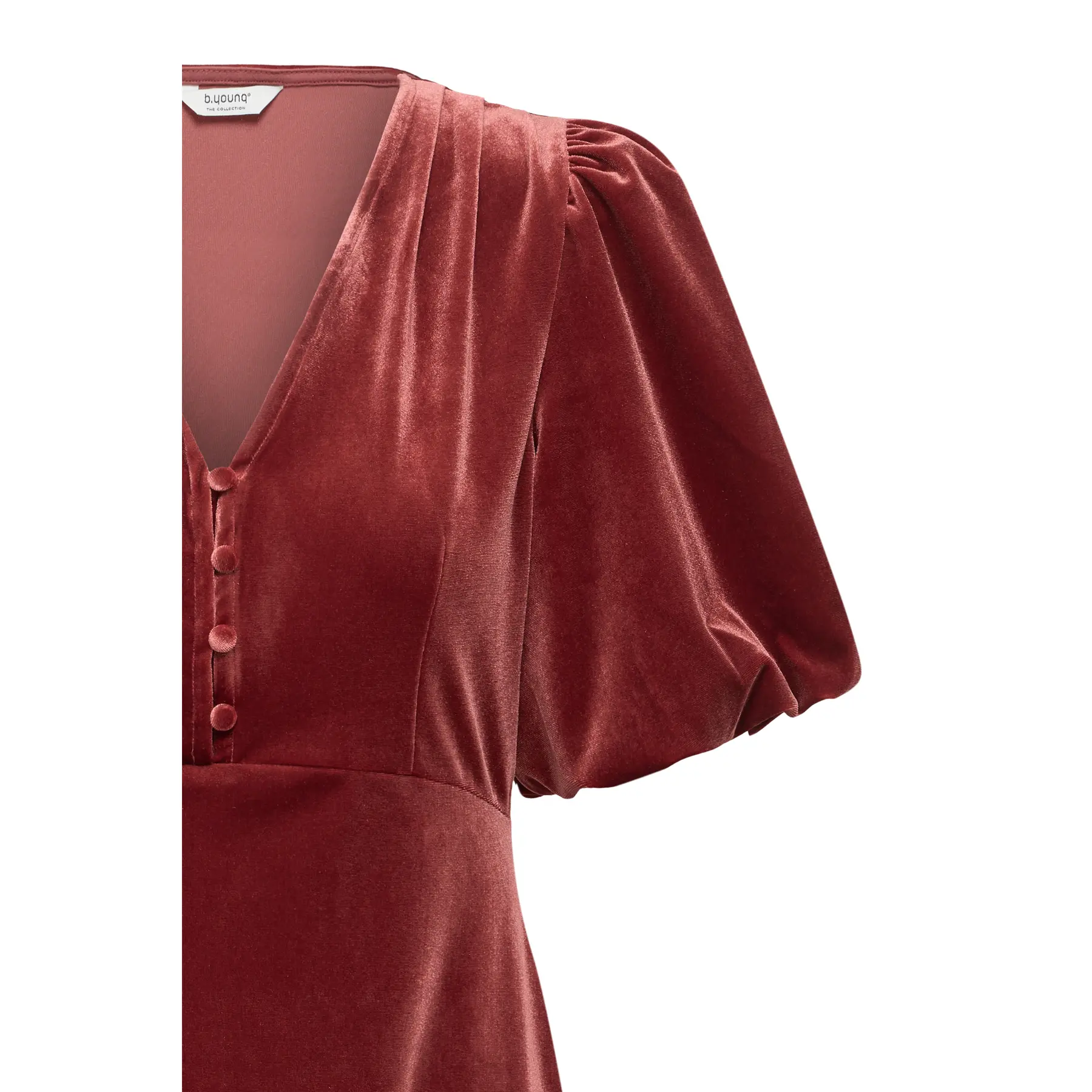 B.young Women's Rouge Short Velour Dress For Byperlina