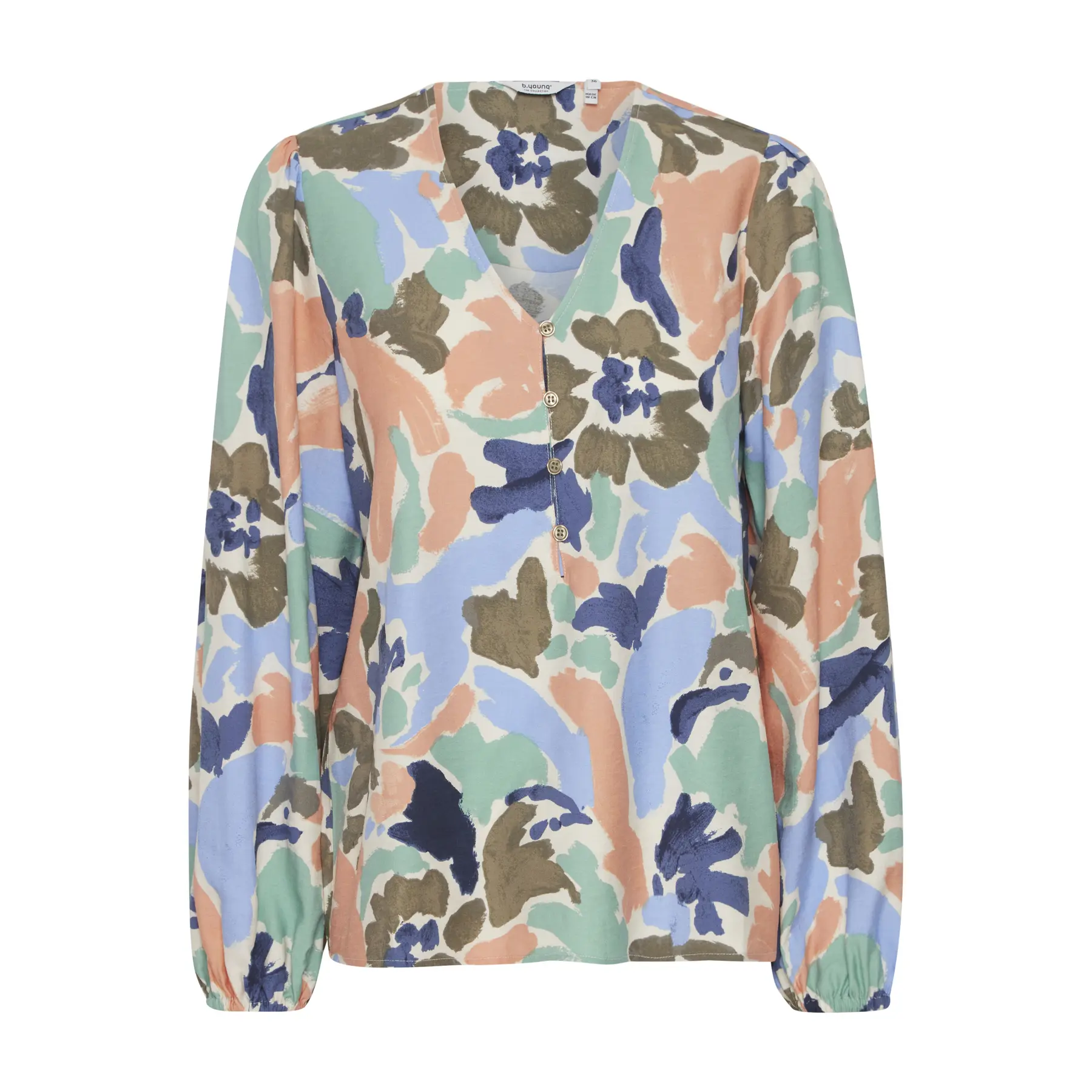 Bluse mit V-Ausschnitt Frau b.young Ihamma