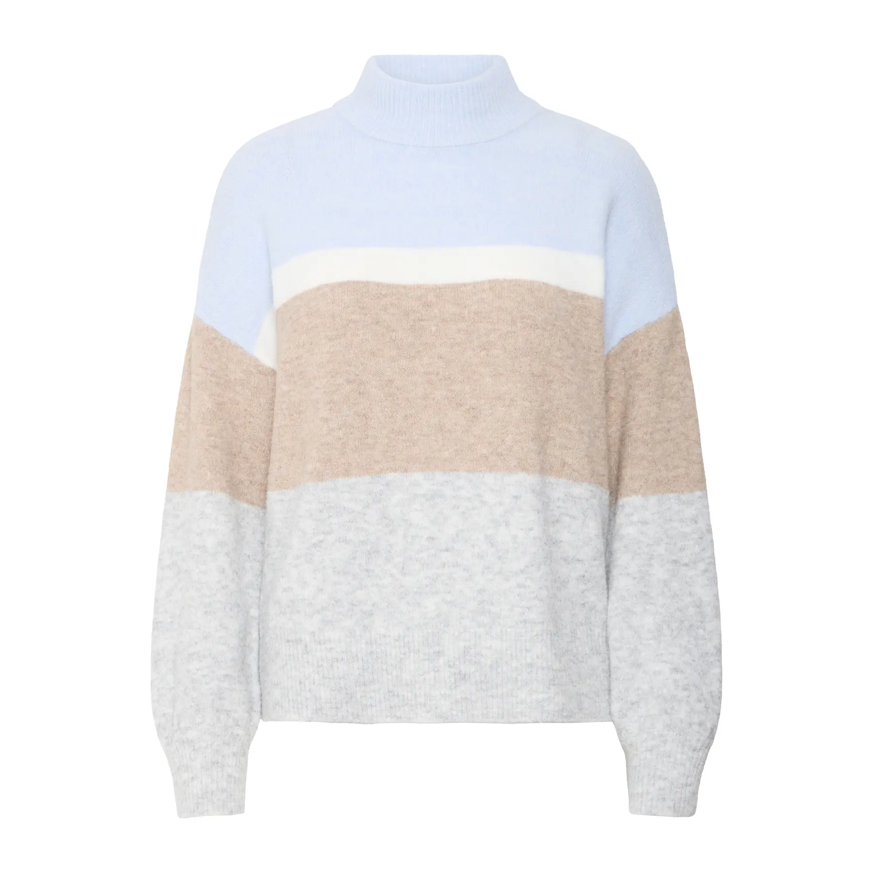Gestreifter Rollkragenpullover für Damen b.young Omea 2