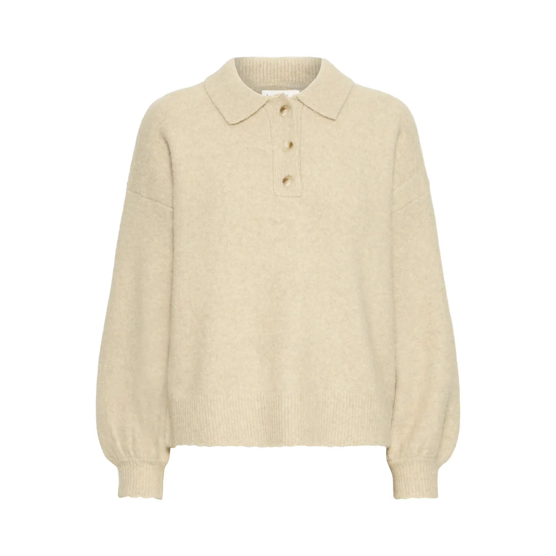 Polo-Shirt, langarm, Damen b.young Omea