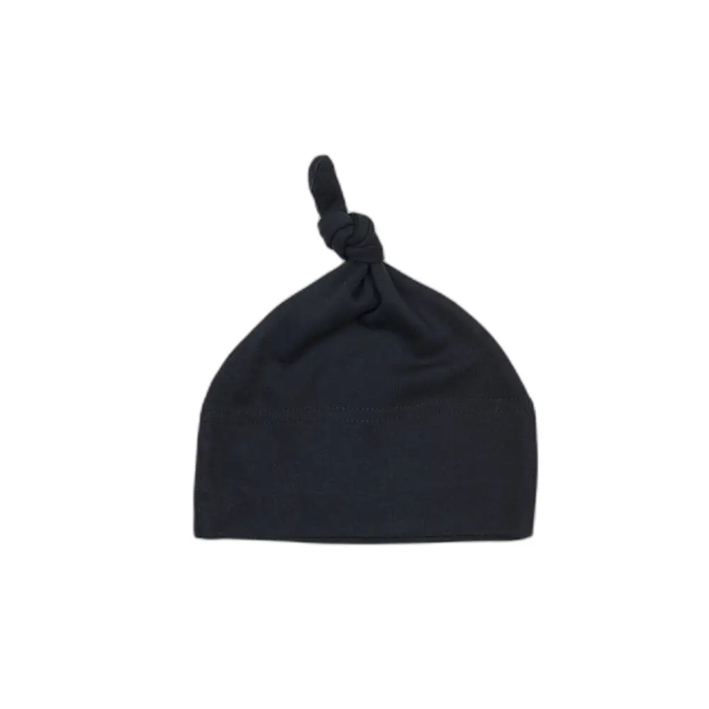 Babybugz Unisex Baby Noir Baby Mütze Mit Schleife
