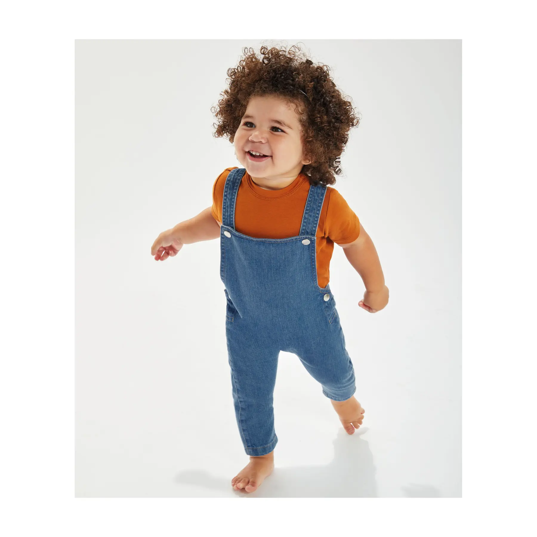 Salopette in denim per neonati Babybugz Dungarees