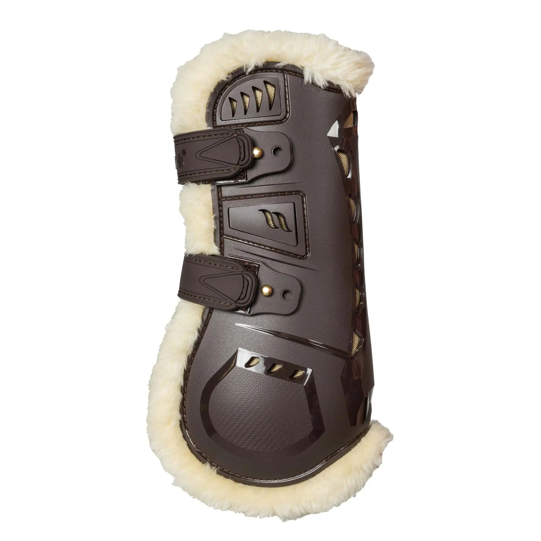 Front closed horse gaiters with fur Back on Track AirFlow