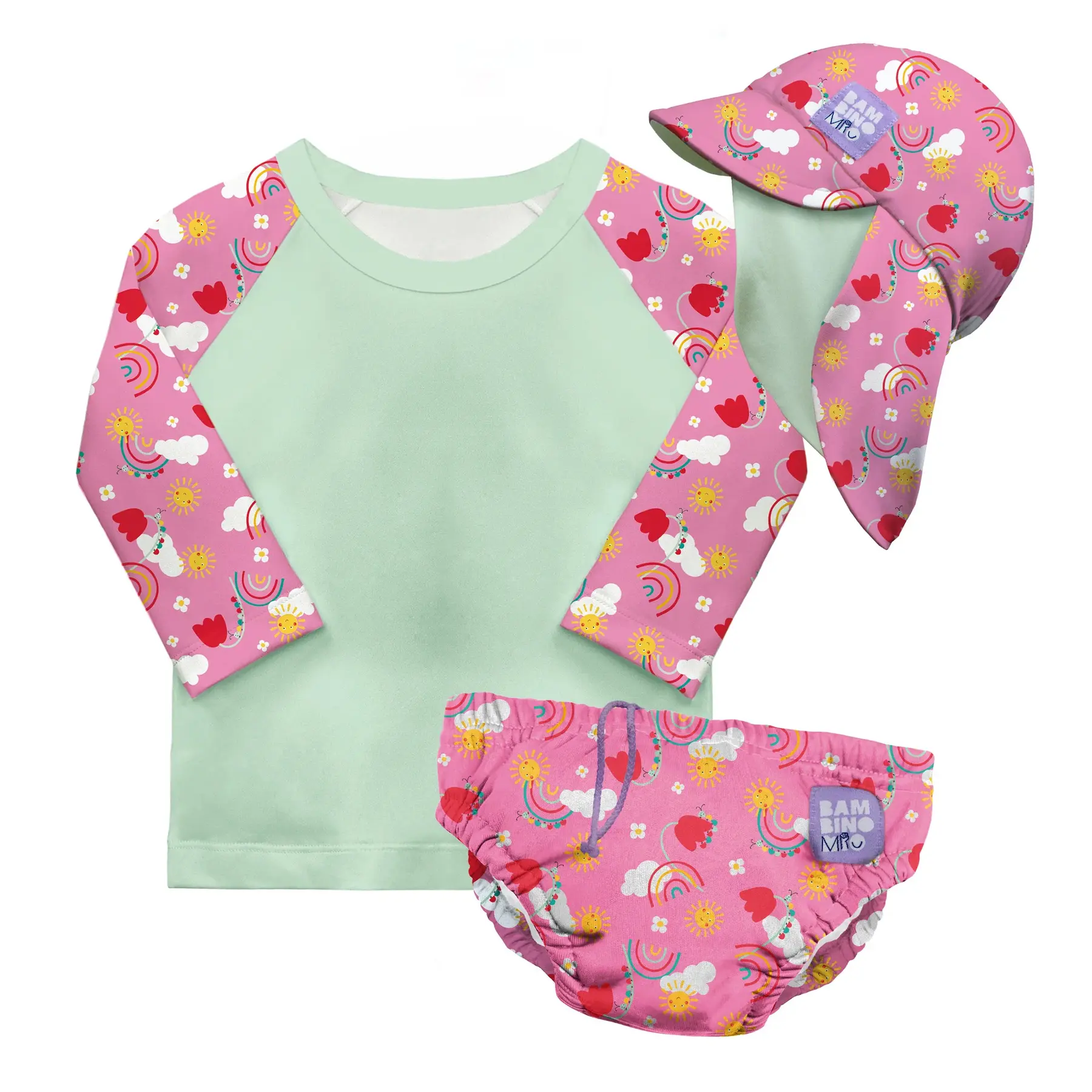 Bambino Mio Unisex Baby Vert Waschbares Badset Bonheur En Ciel Baby (X3)