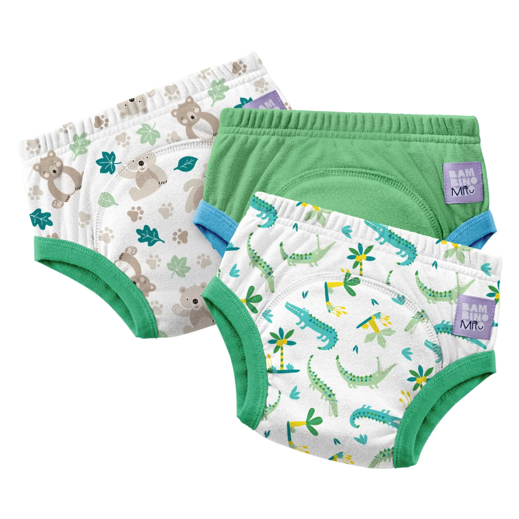 Culotte d'apprentissage Lavable Jungle Verte bébé Bambino Mio (x3) Culotte d'apprentissage Lavable Jungle Verte bébé Bambino Mio (x3)