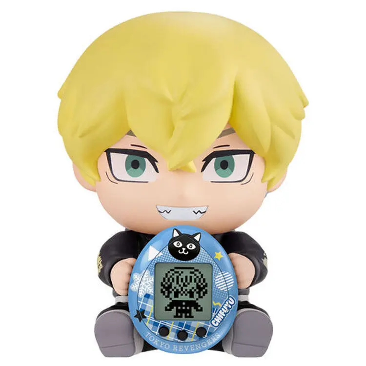Bandai Unisex Schwarz Figurine Tokyo Revengers Hugmy Tamagotchi + Chifuyu Support