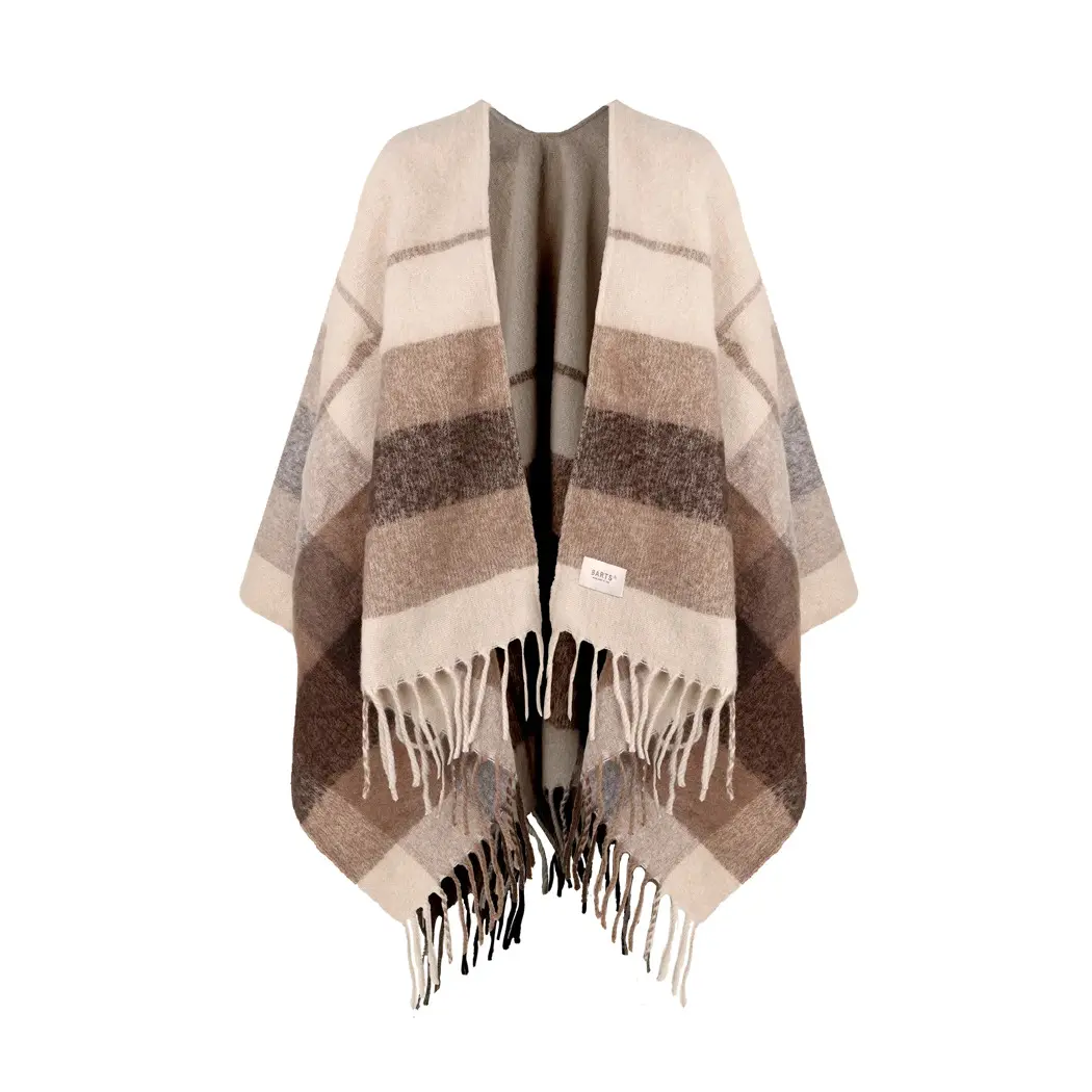 Poncho Damen Barts Loche