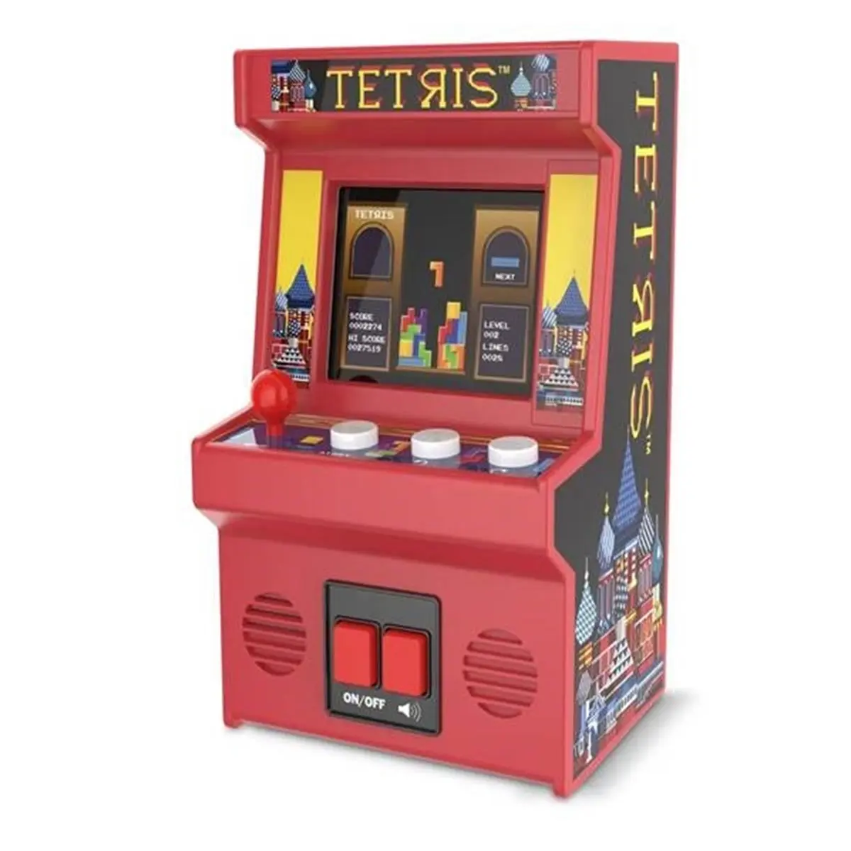 Basic Fun Tetris Mini Arcade Game, Retro Gaming, Rot, Mehrfarbig - Image 3