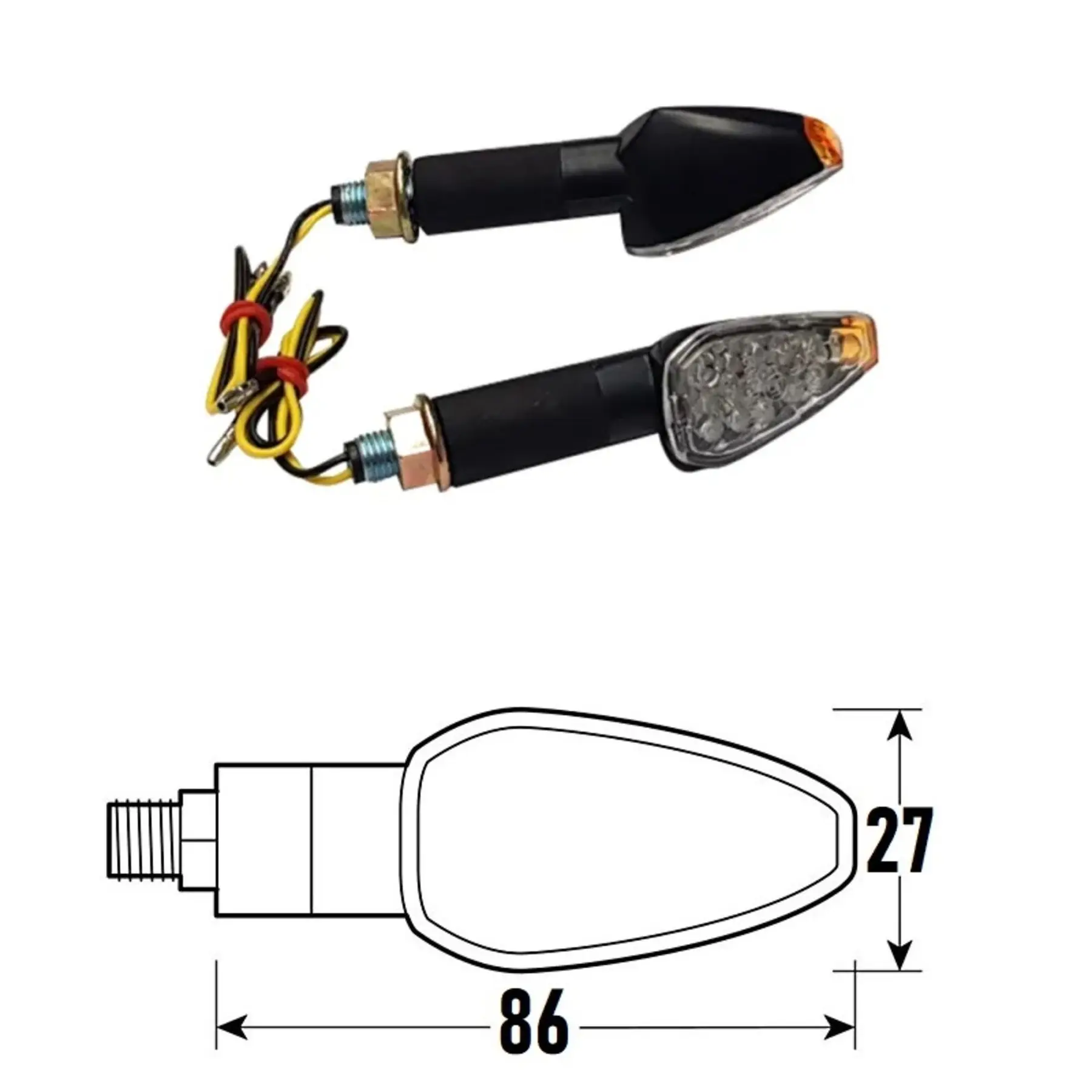 Indicatori di direzione a led per moto BCR Goccia