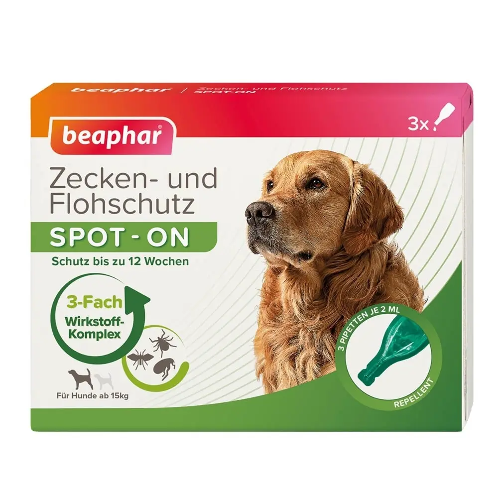 beaphar Zecken- und Flohschutz Spot-ON 3x2ml, für große Hunde (ab 15 kg) - Bild 6