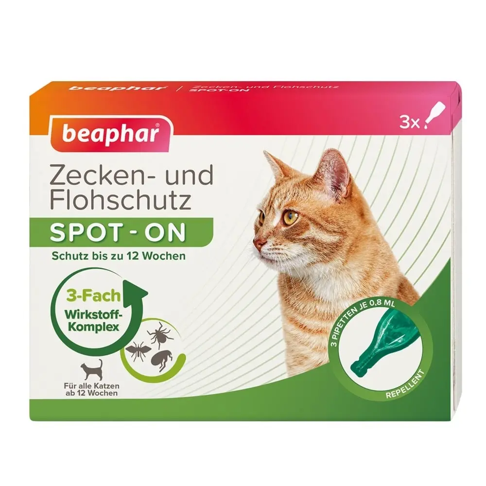 Beaphar Zecken-und Flohschutz Spot-ON 3x0,8ml, Katze - Bild 7