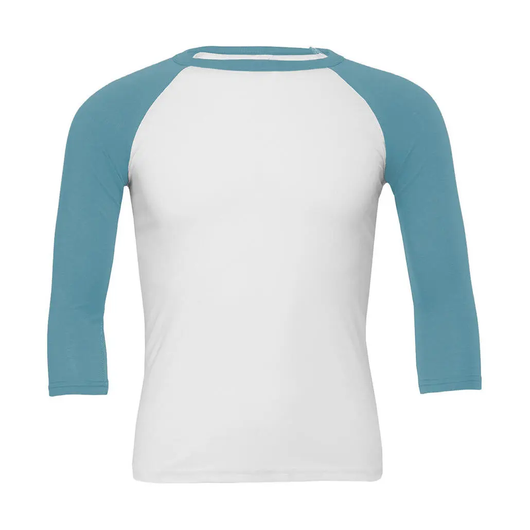 Baseball T-Shirt mit 3/4-Ärmeln Bella + Canvas
