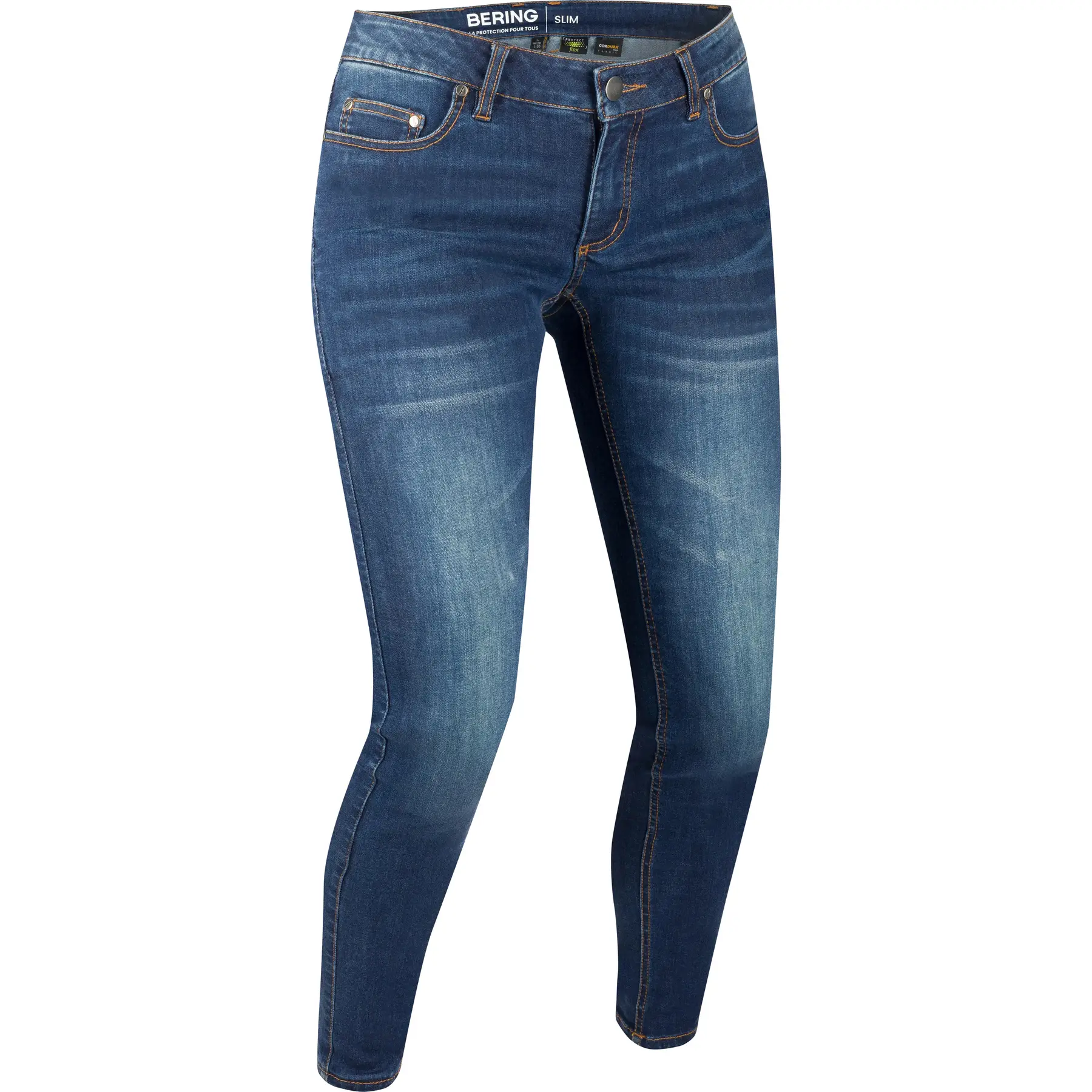 Slim-Motorrad-Jeans Damen Bering Trust - Farbe: Blau