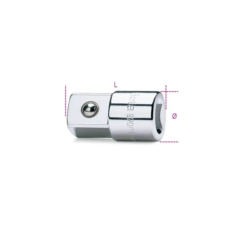 Augmentierer-Satz quadratisch 1/2'' weiblich und 3/4'' männlich Beta