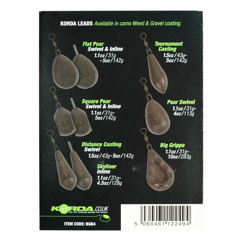 Palline zavorrate testurizzate Korda Distance Casting Swivel 5oz