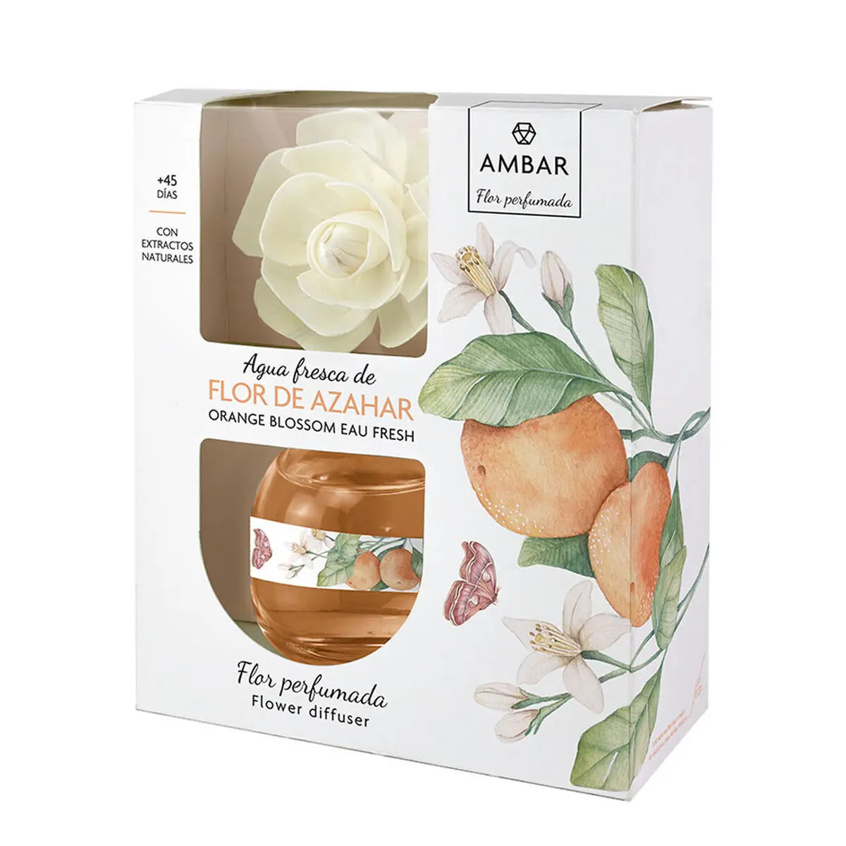 Lufterfrischer Perlen Orange BigBuy Home Flor de Azahar