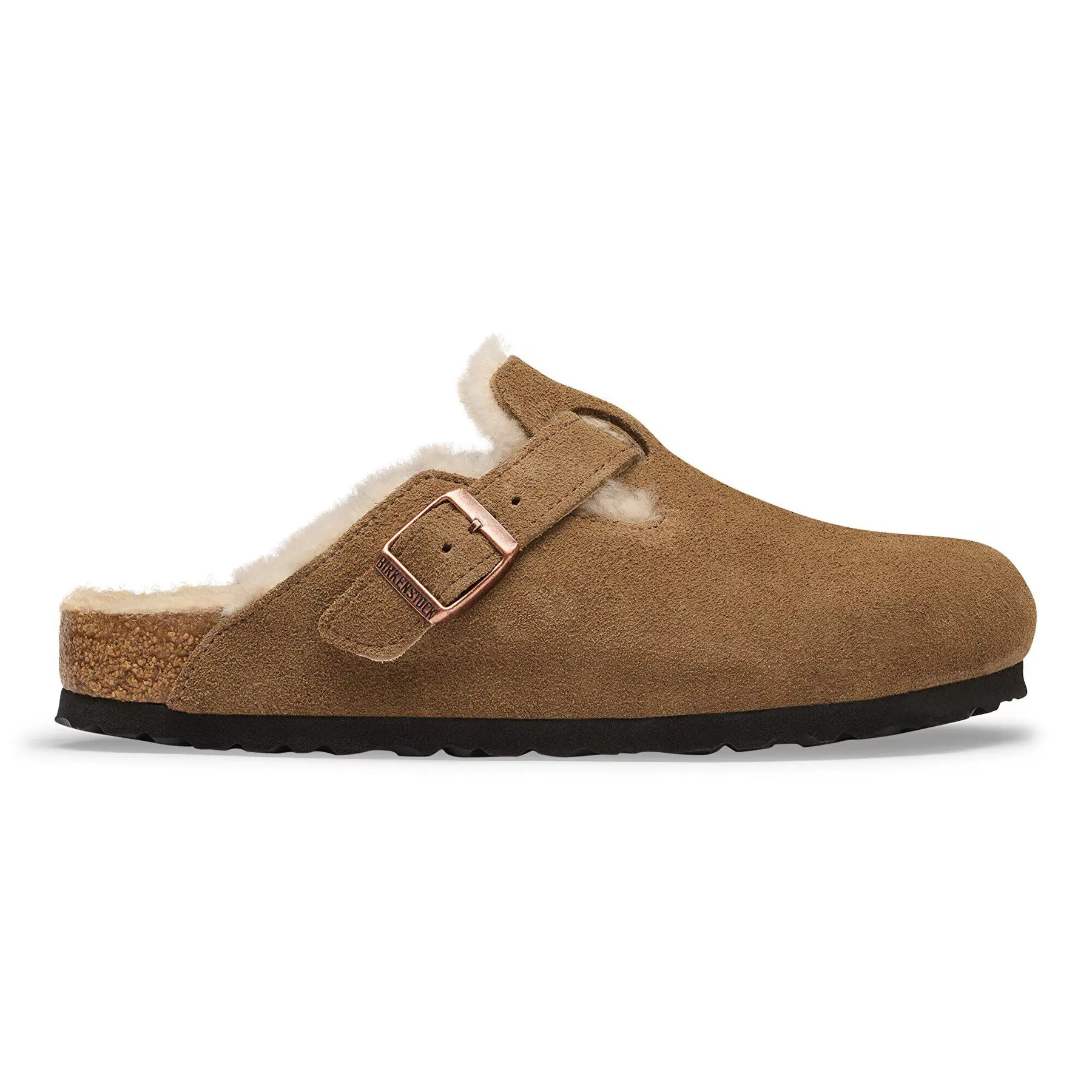 Clogs Birkenstock Boston Shearling Suede Leather