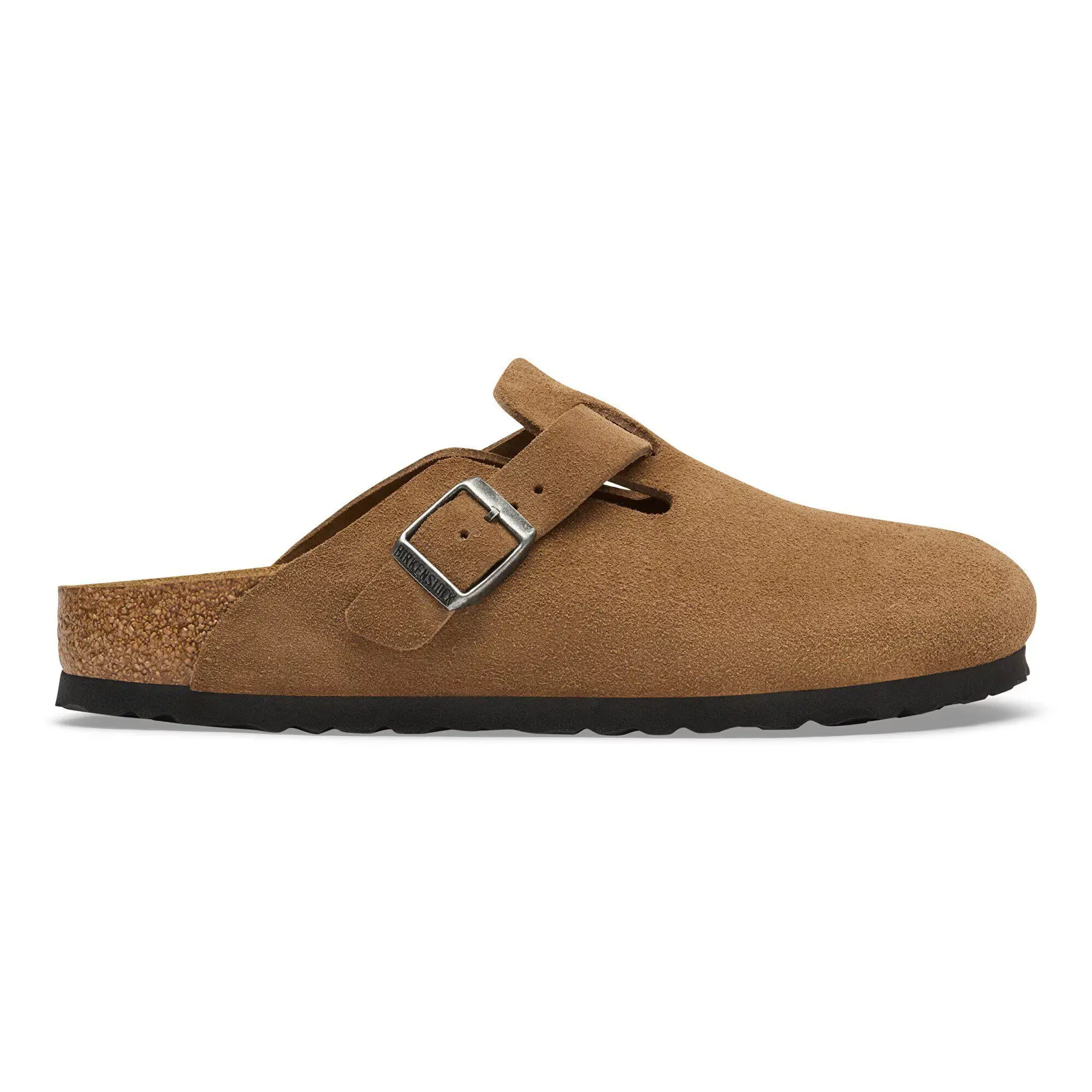 Birkenstock Unisex Marron Sabot In Pelle Scamosciata Boston