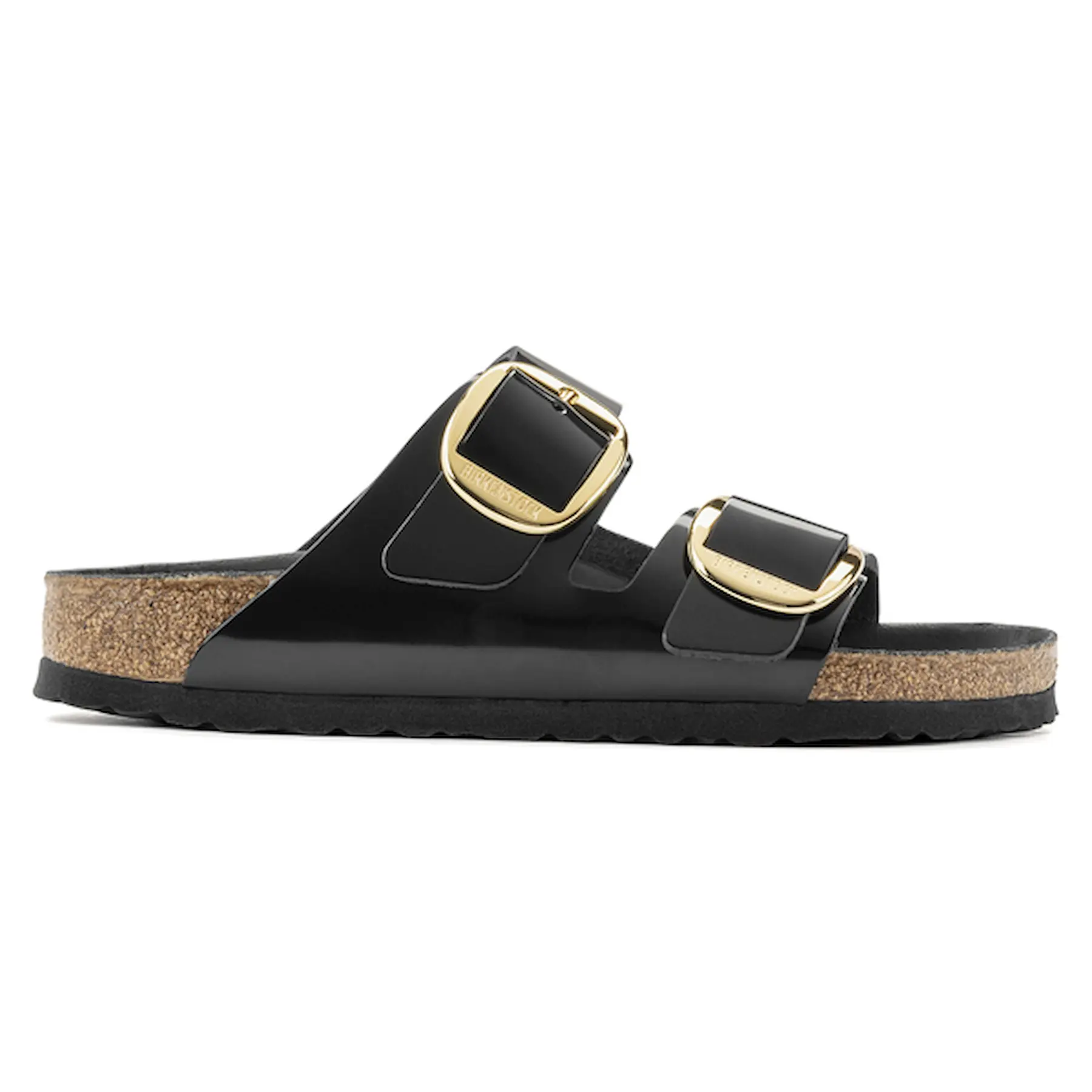 Ciabattine da donna Birkenstock Arizona Big Buckle Natural Leather Patent