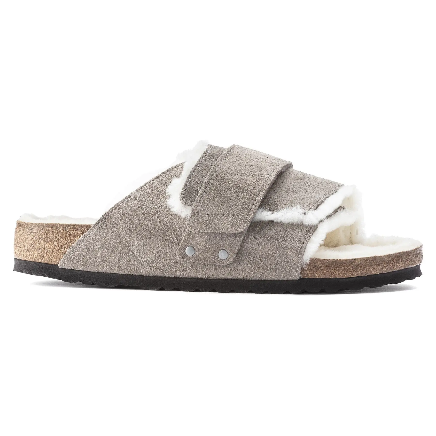 Sandali in pelle scamosciata/finta pelliccia in pelle di pecora per bambini Birkenstock Kyoto