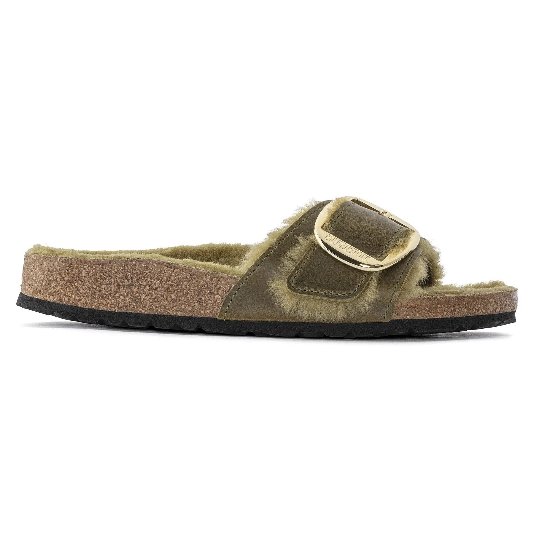 Sandali da donna Birkenstock Madrid Big Buckle Shearling Oiled Leather