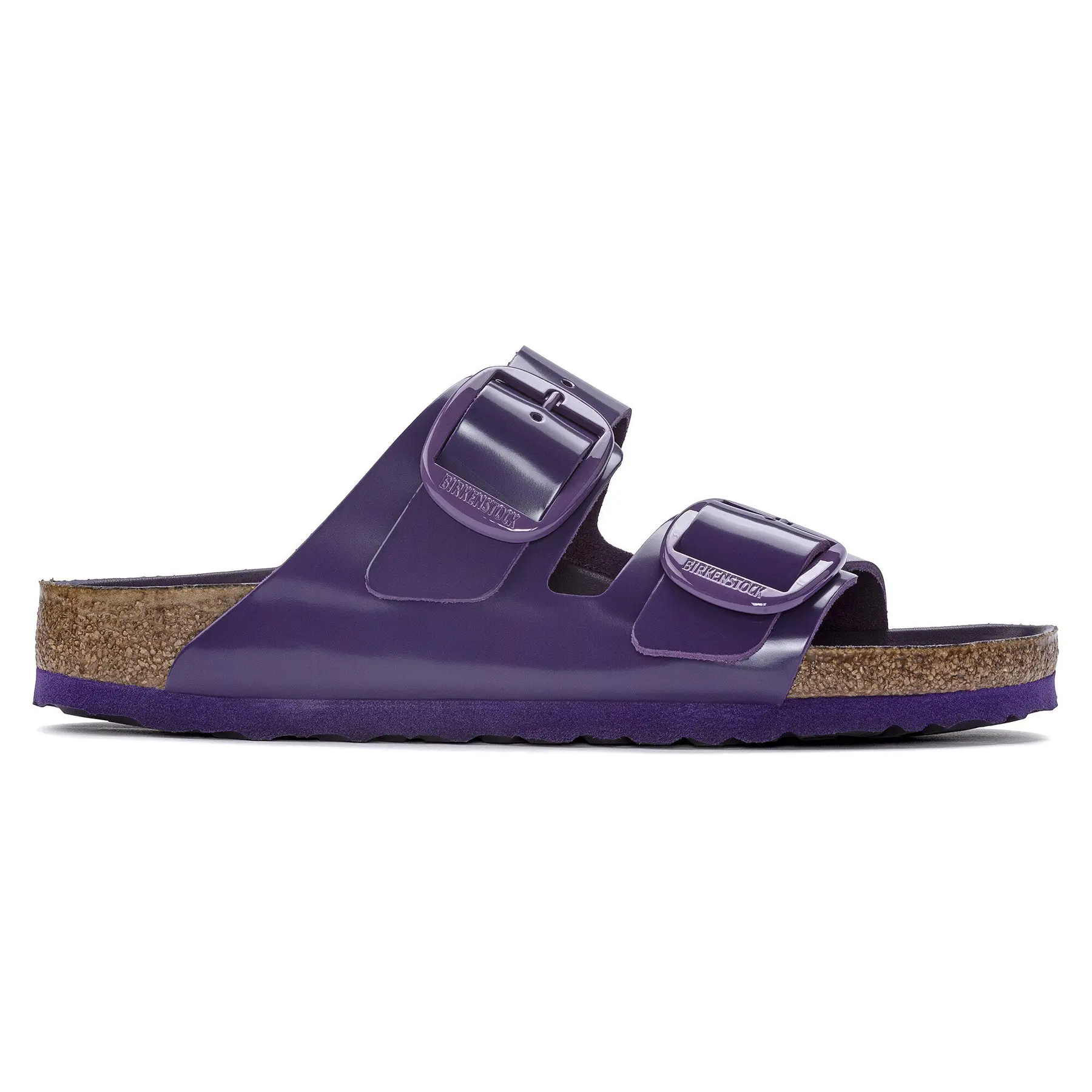 Ciabattine da donna Birkenstock Arizona Big Buckle Natural Leather Patent