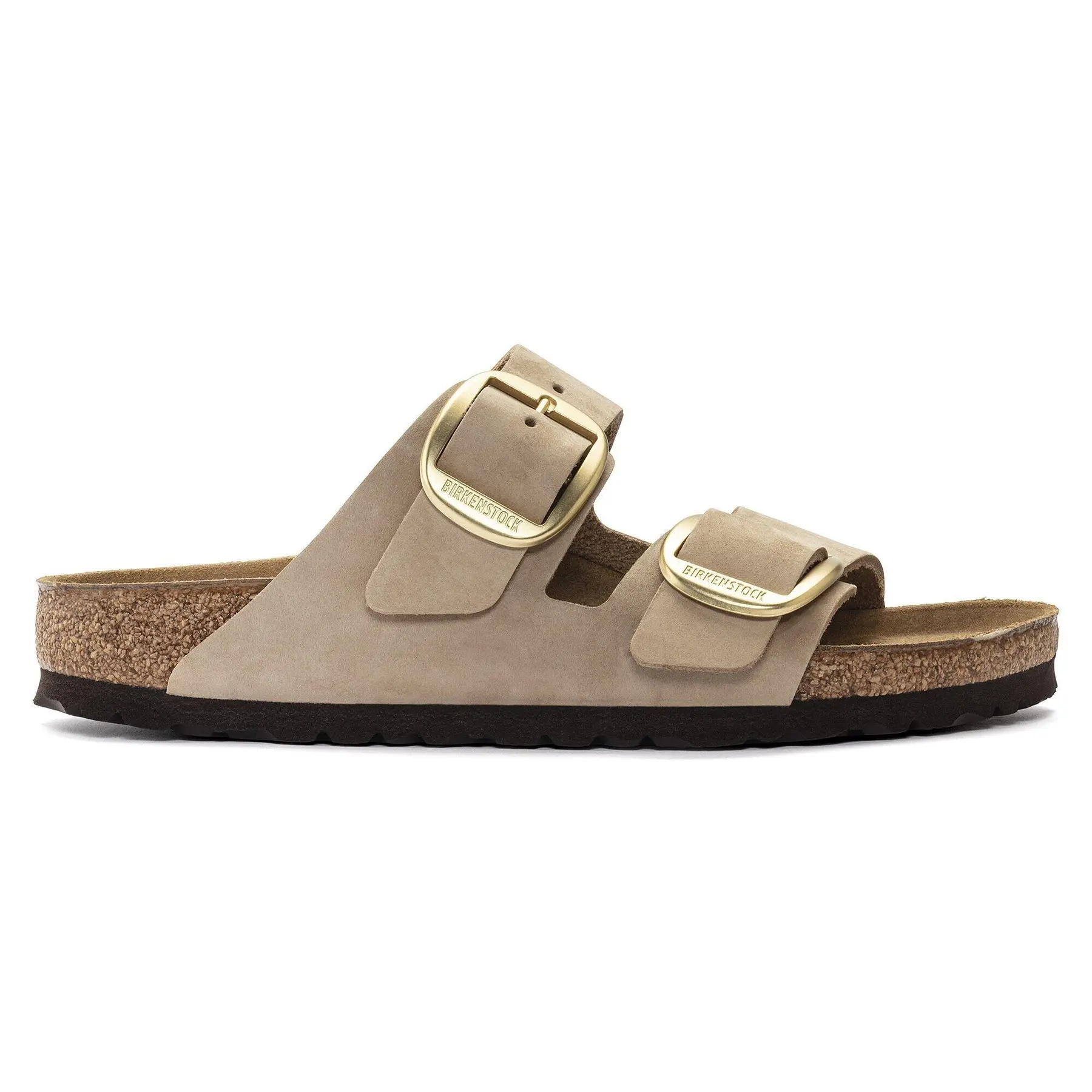 Pantoletten für Damen Birkenstock Arizona Big Buckle Nubuck Leather