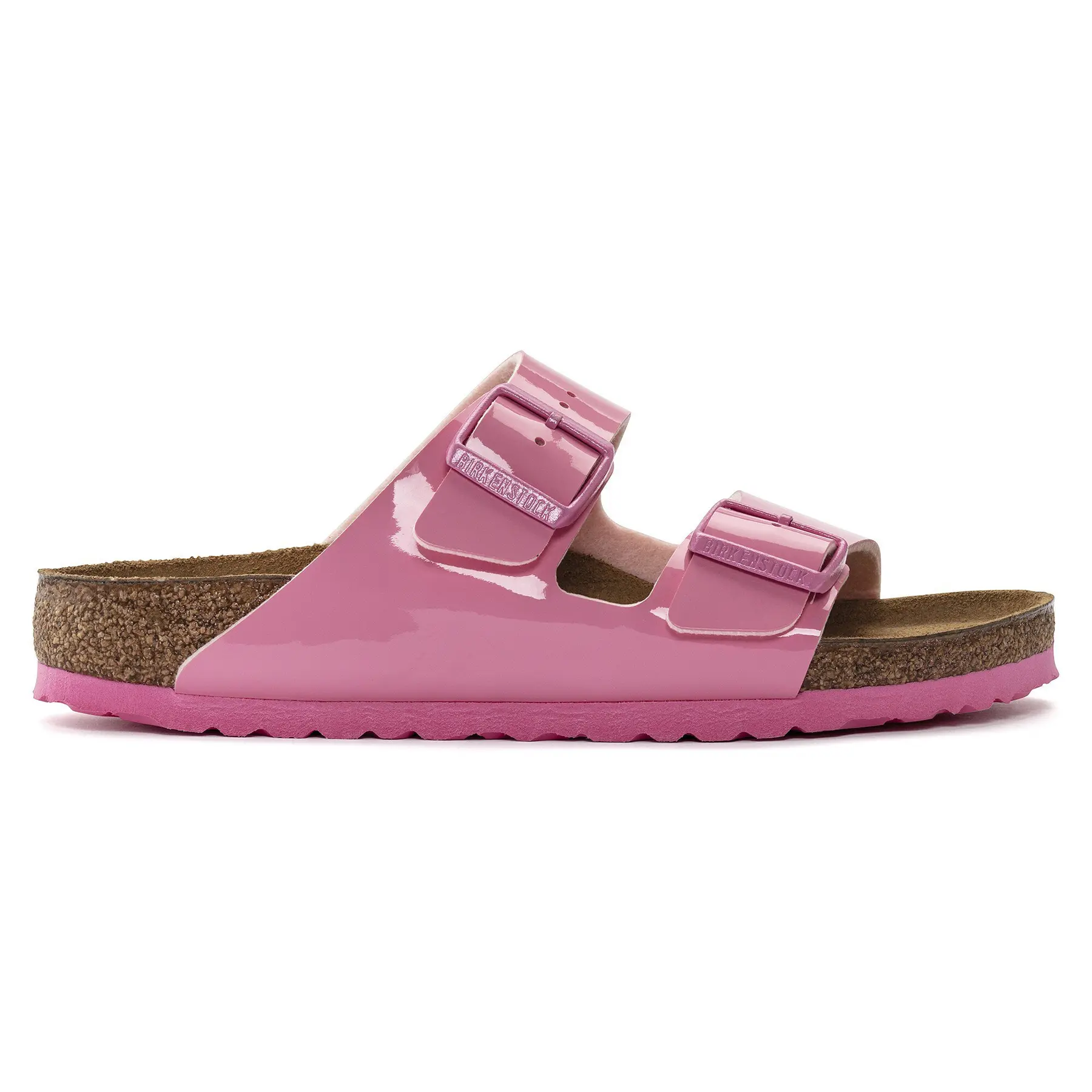 Pantoletten für Damen Birkenstock Arizona Birko-Flor Patent