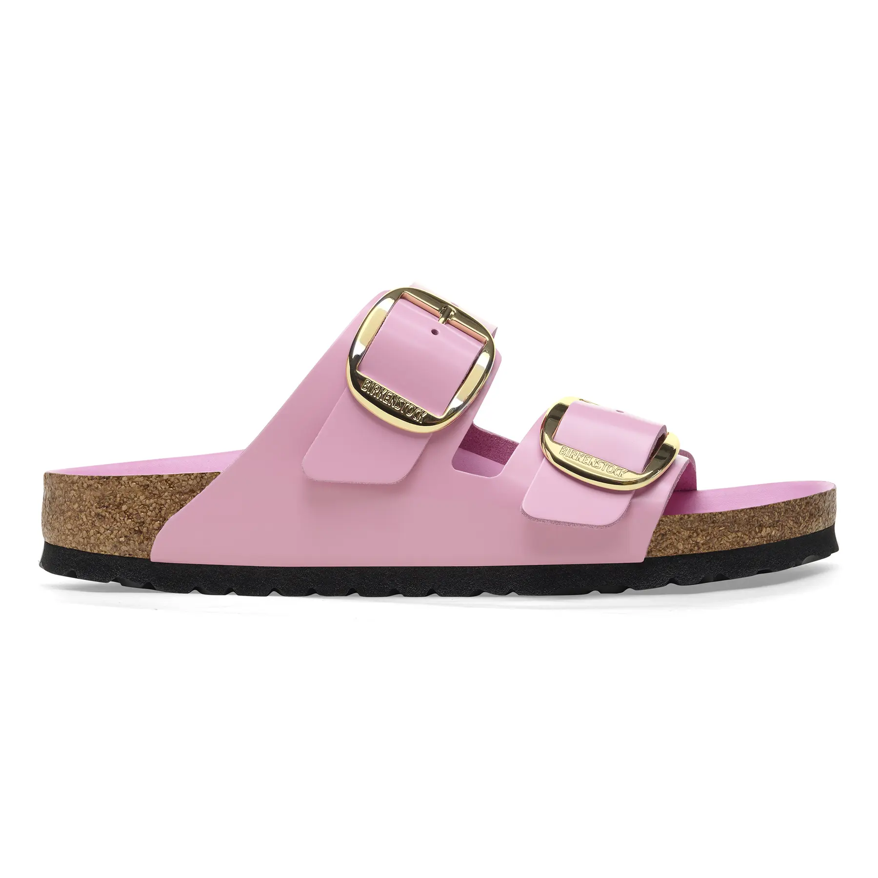 Ciabattine da donna Birkenstock Arizona Big Buckle Natural Leather Patent