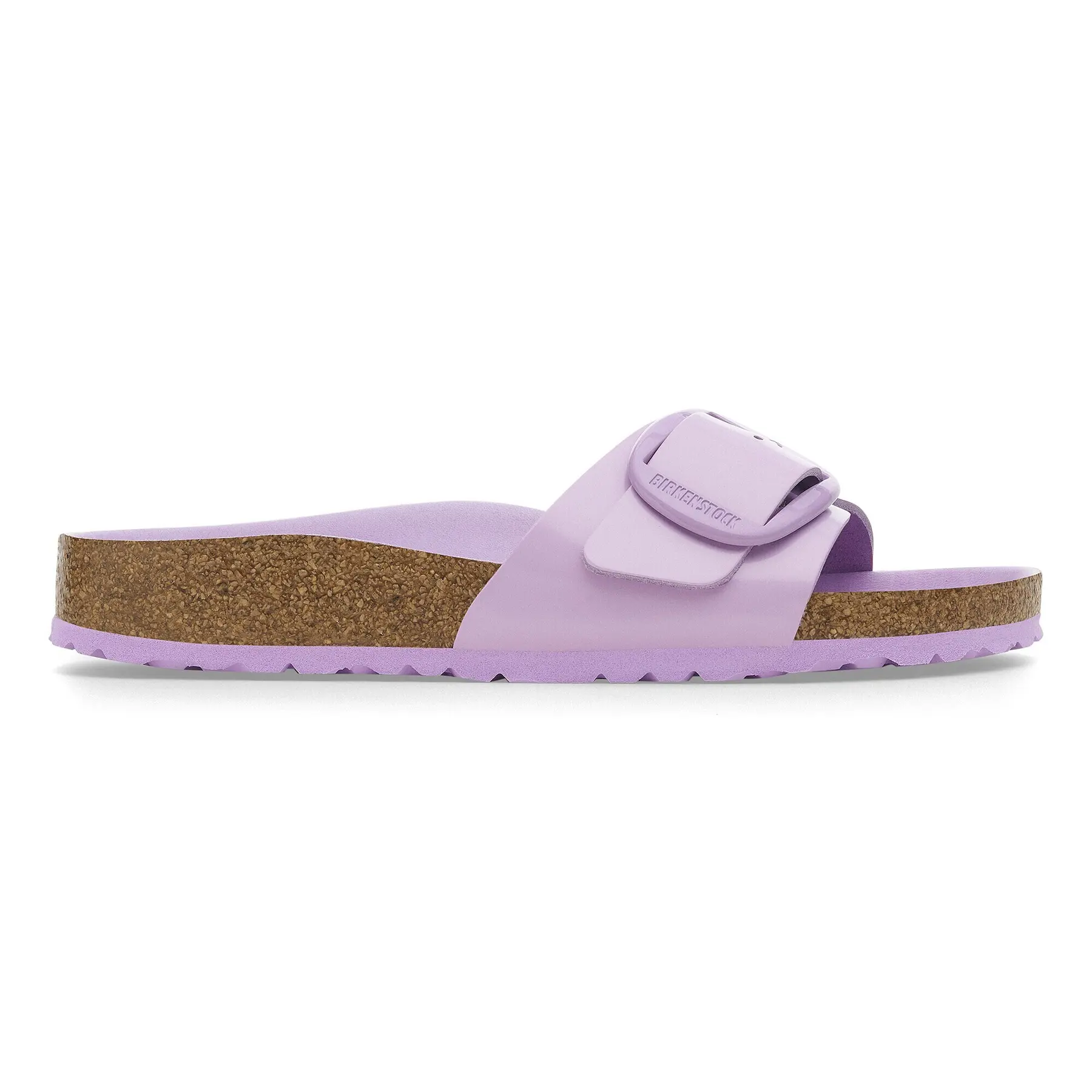 Damensandalen Birkenstock Madrid Big Buckle Natural Leather Patent