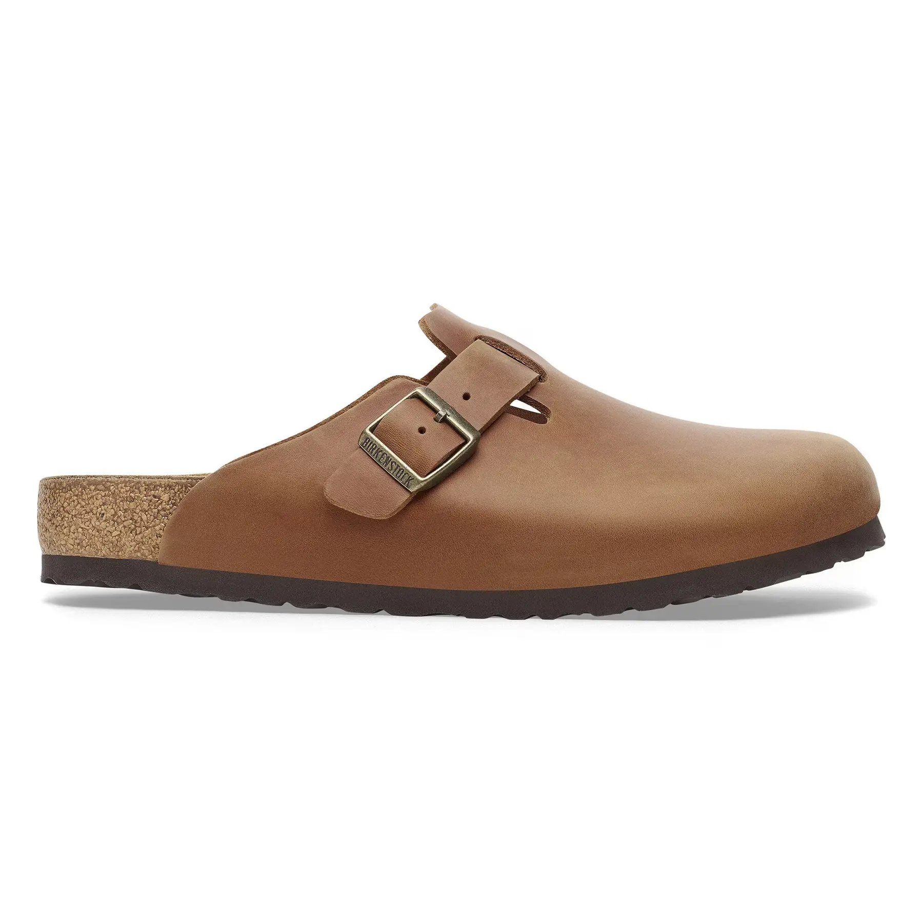 Zoccoli in cuoio naturale oliato Birkenstock Boston