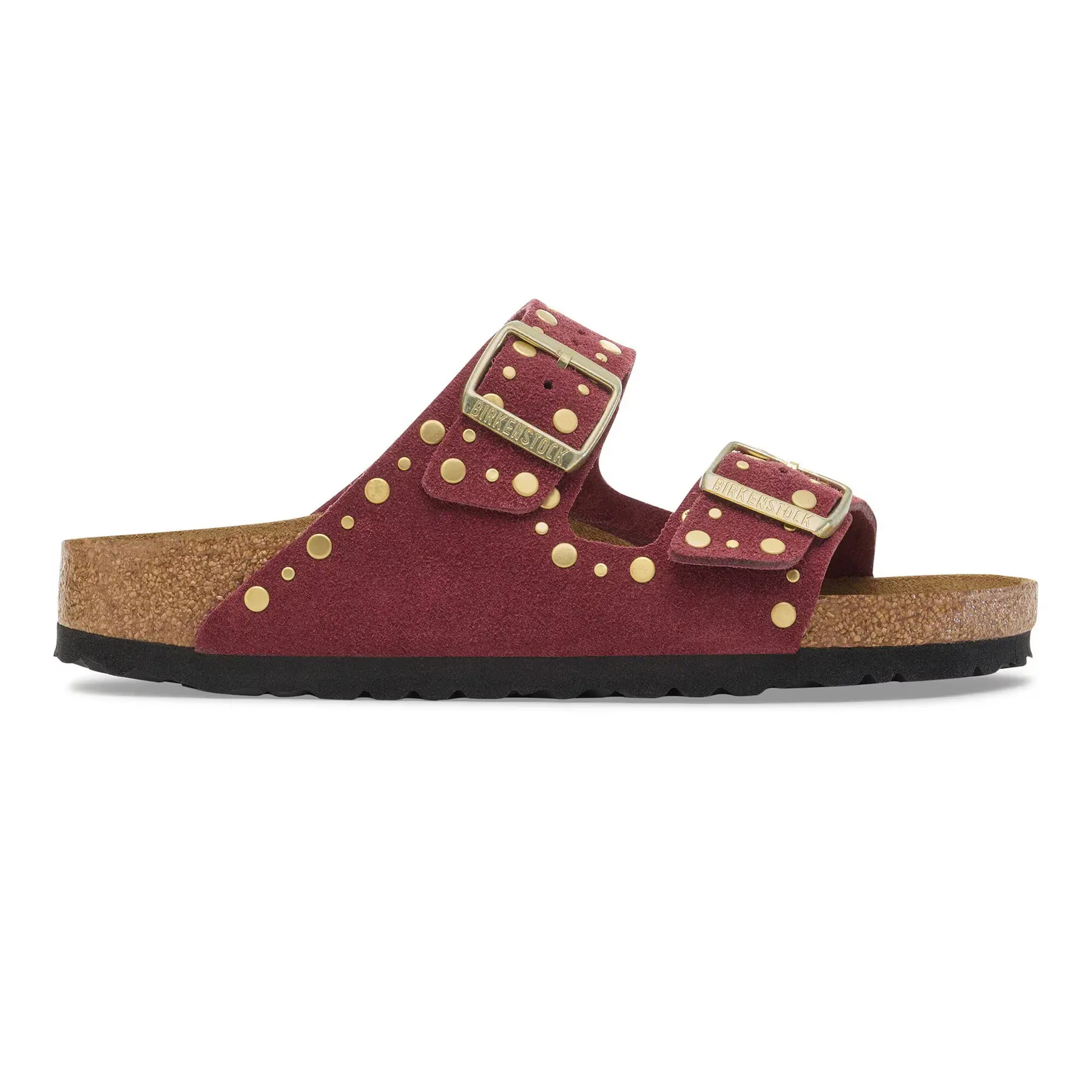 Sandali da donna in pelle scamosciata Birkenstock Arizona Rivet