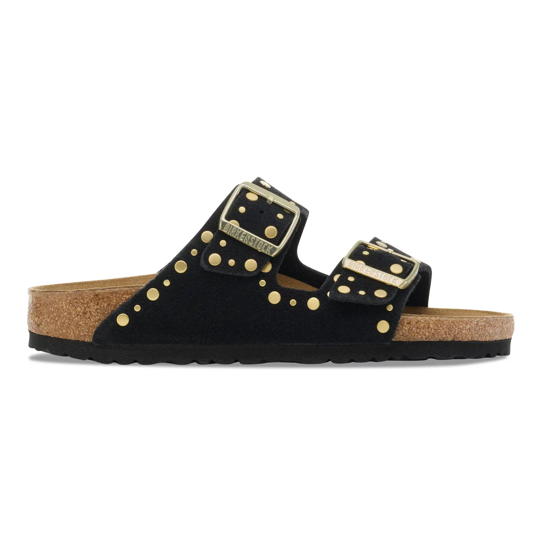 Sandali da donna in pelle scamosciata Birkenstock Arizona Rivet