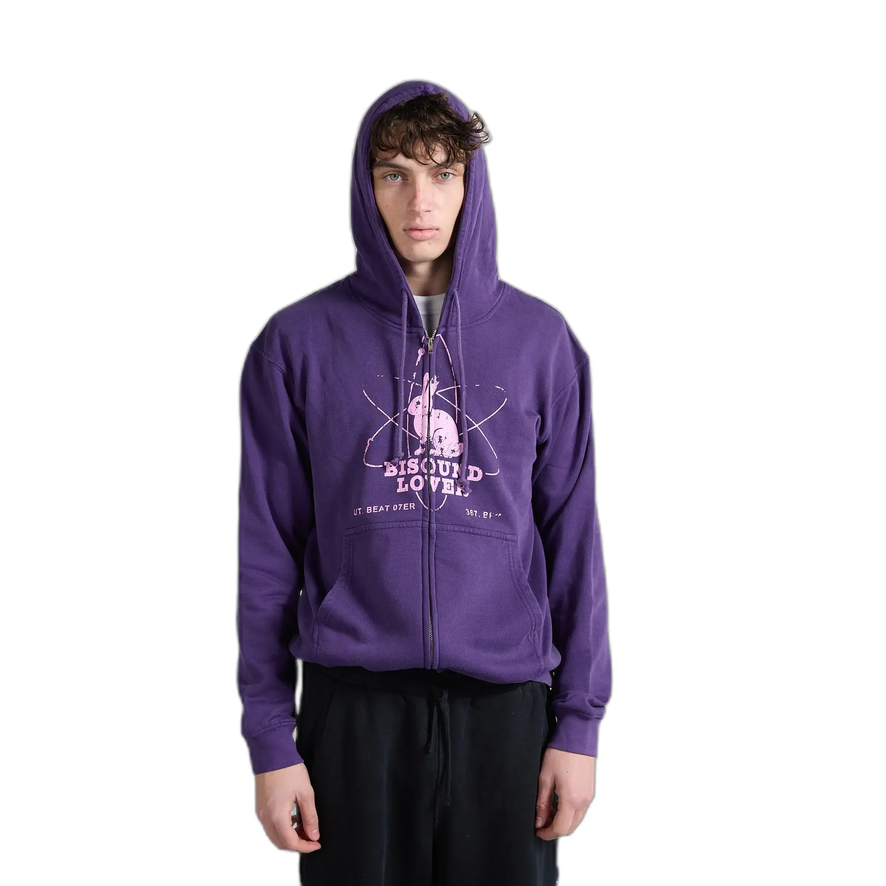 Hooded sweatshirt met rits Bisous Skateboards Bisound