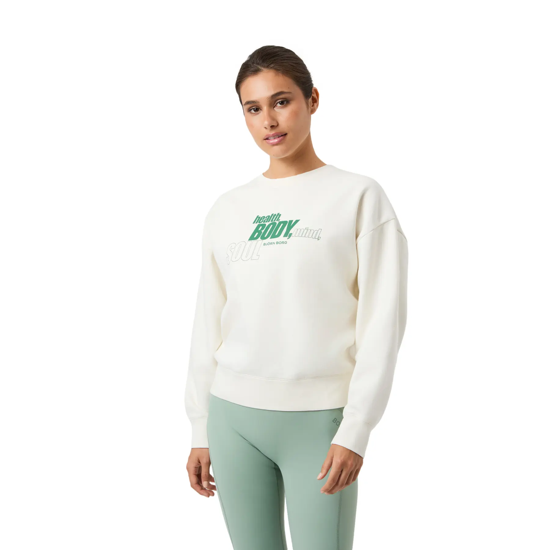 Sweatshirt Damen Björn Borg Boyfriend - Farbe: Beige