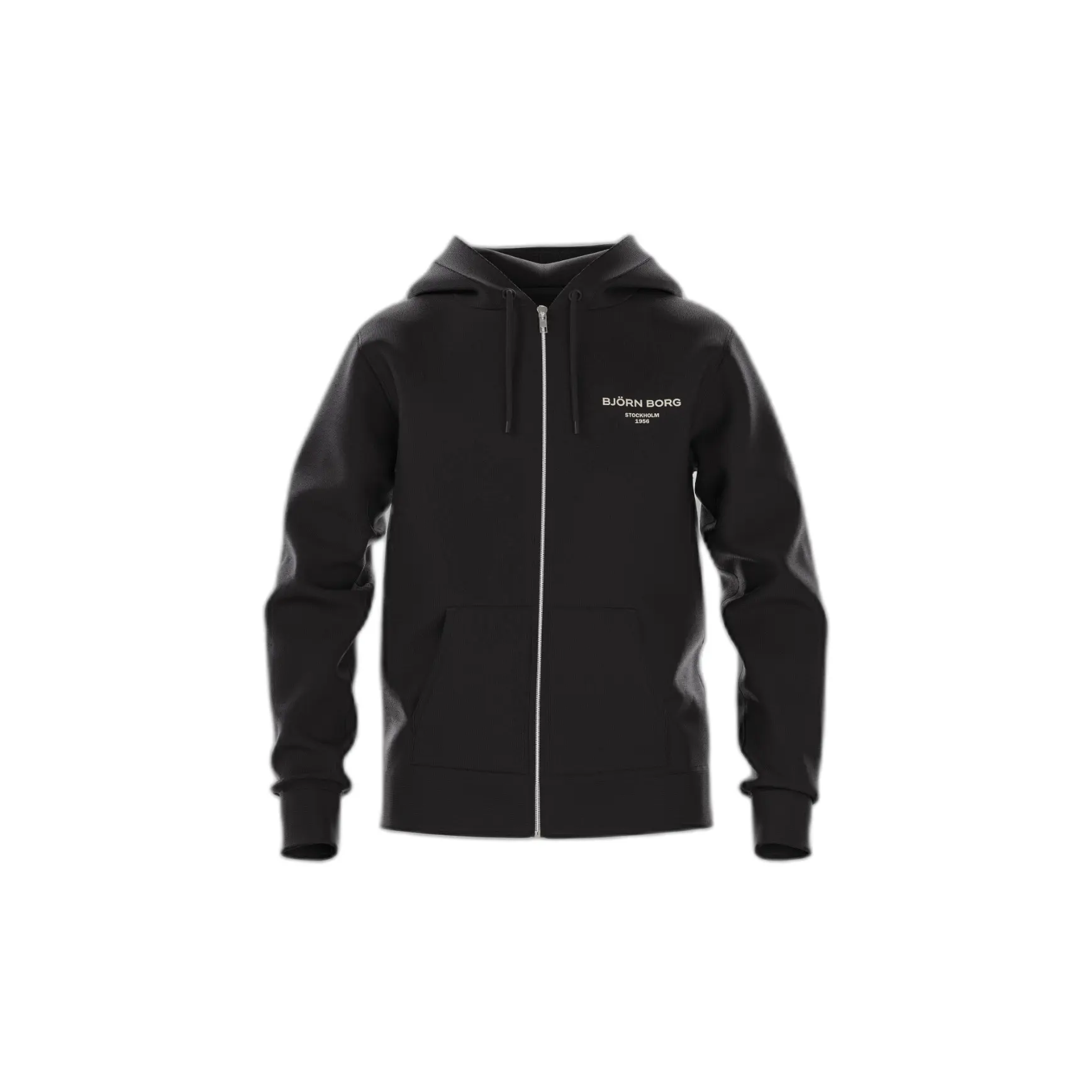 Kinder Kapuzenpullover mit Reißverschluss Björn Borg Essential 1 - Farbe: Noir