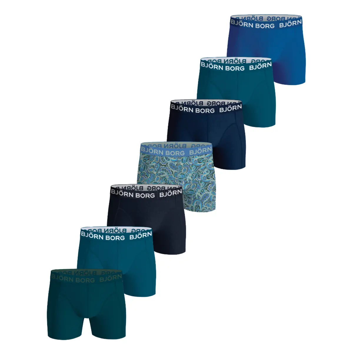 Uitbreidbare katoenen boxershort kind Björn Borg (x7)