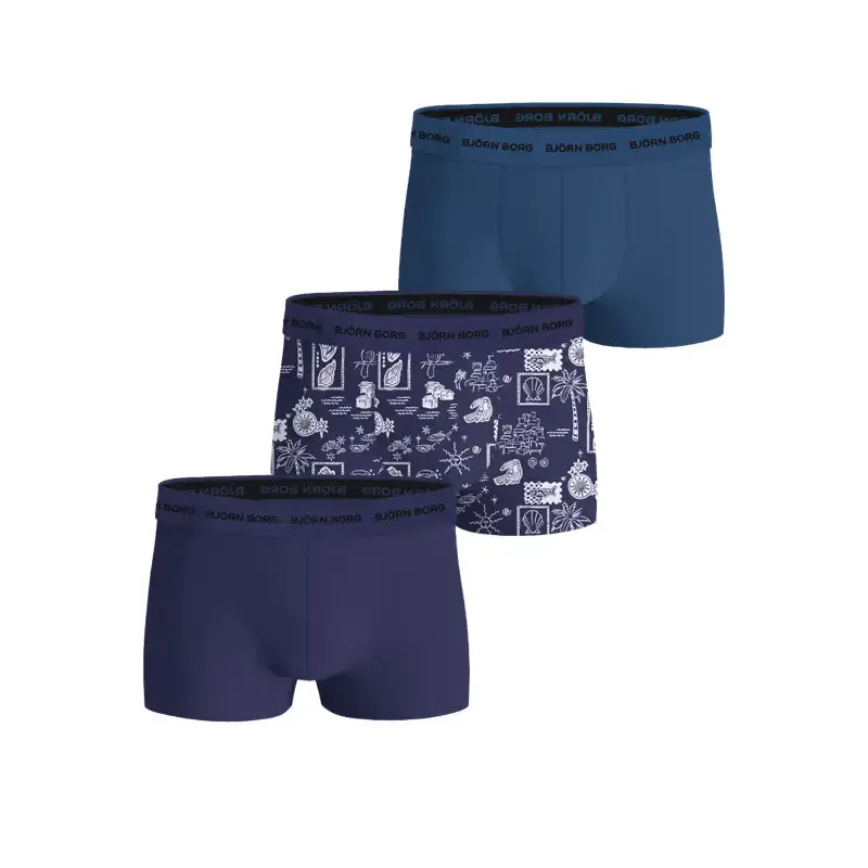 Bedruckte Boxershorts Björn Borg stretch (x3)