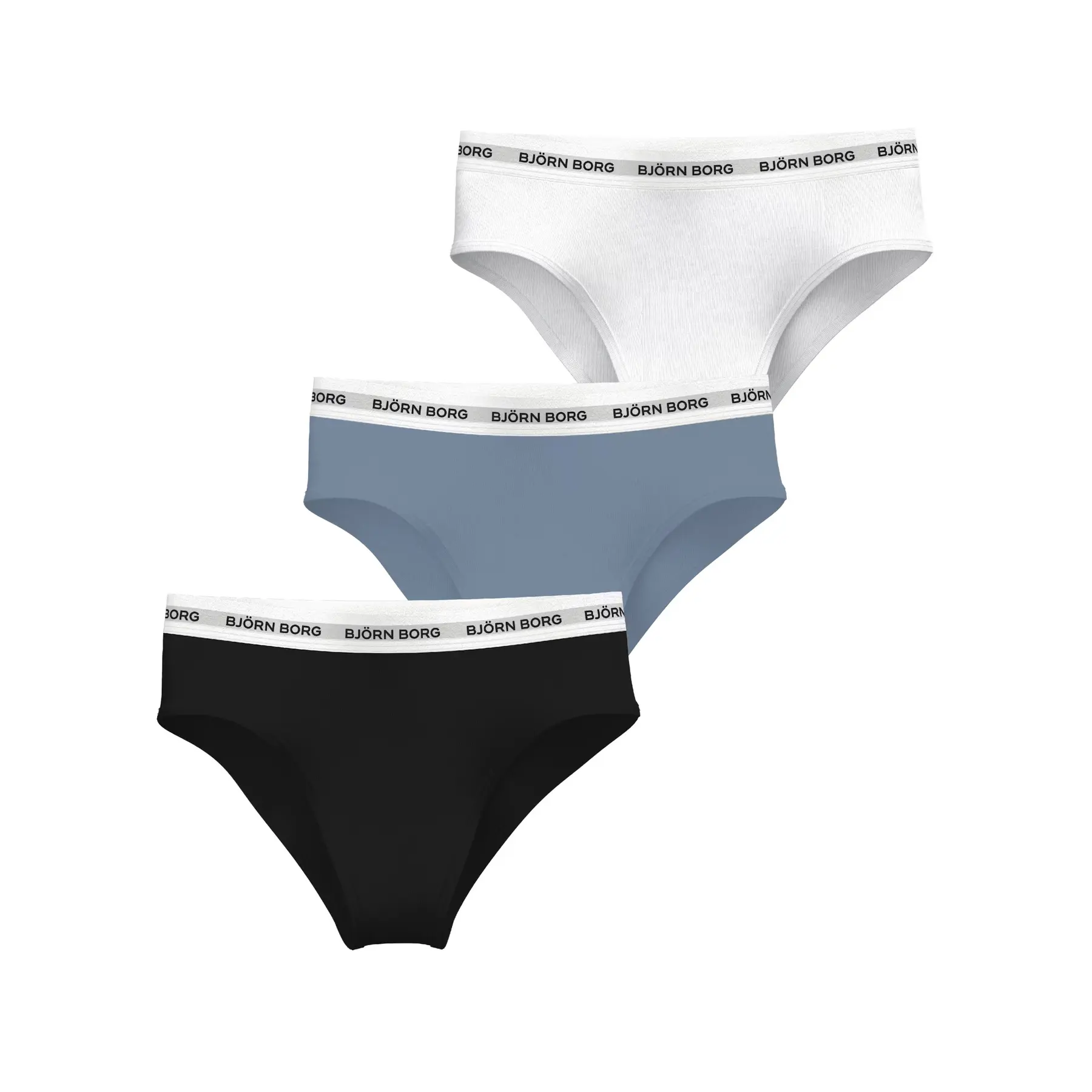 Höschen mit hoher Taille, Damen Björn Borg Logo Brief (x3)