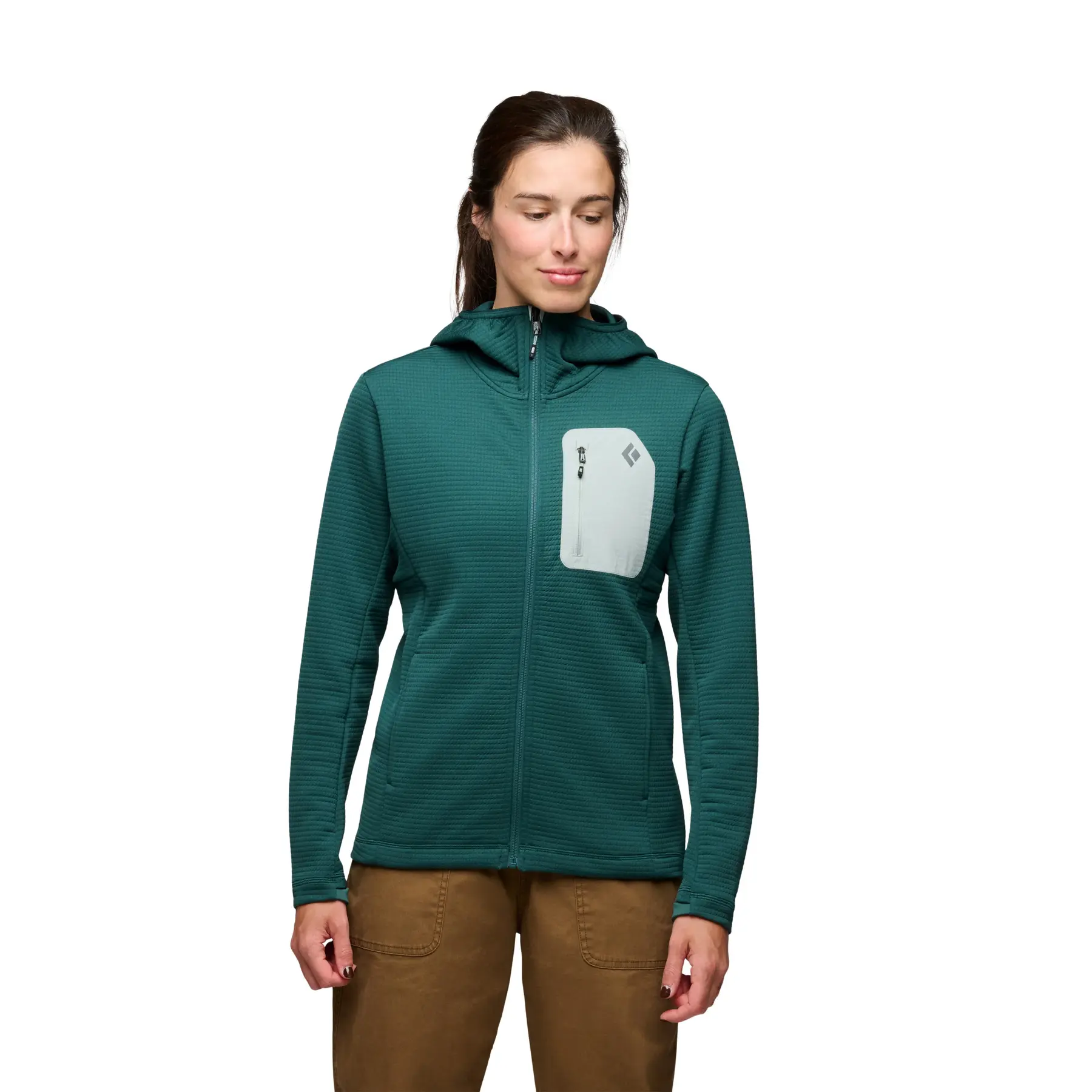 Women's zip-up hoodie fleece Black Diamond Diverge