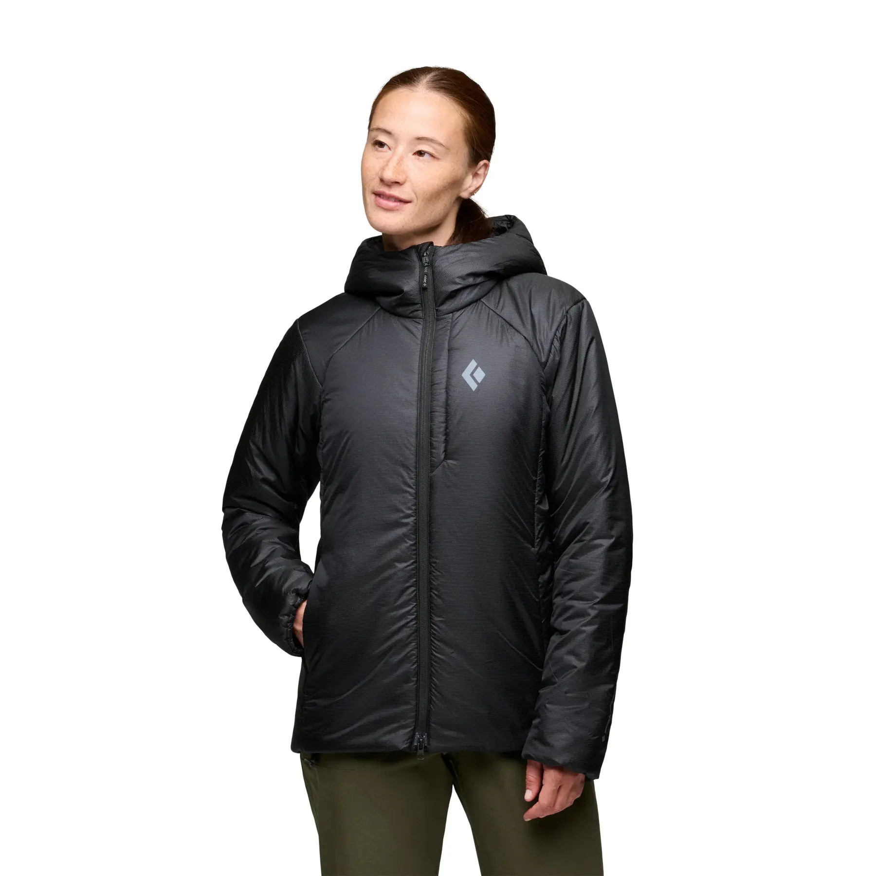 Windjacke mit Kapuze, Damen Black Diamond Solution 3.0