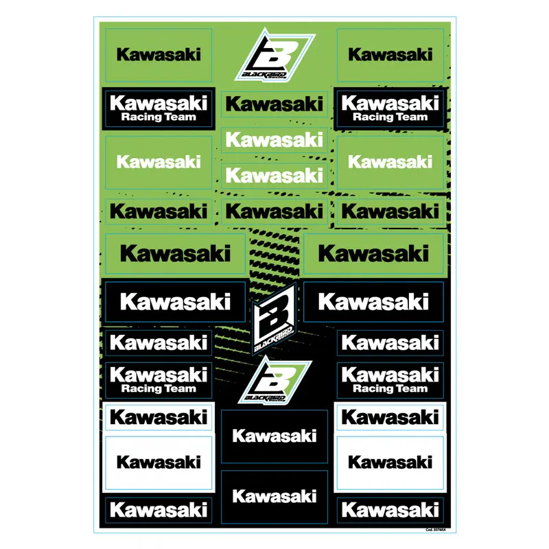 Kit Motorrad-Dekoration PVC Aufkleber Set Blackbird Racing Kawasaki
