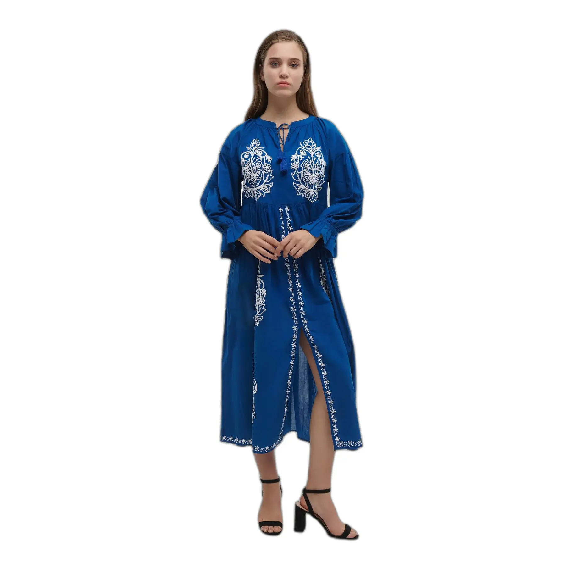 Gebloemde lange mouwen jurk dames Ble Resort Collection