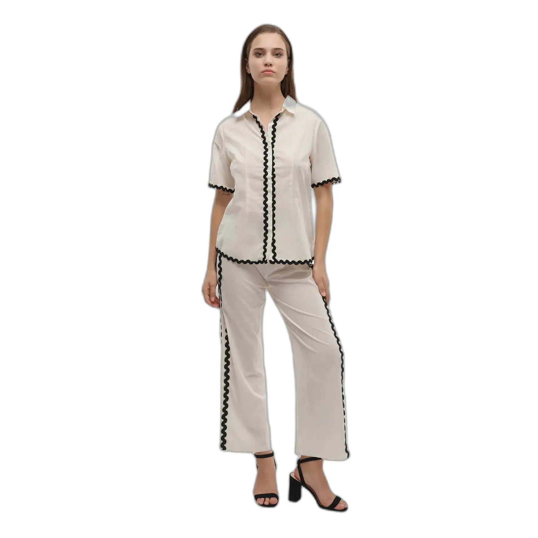 Borduurde blouse en broek dames Ble Resort Collection