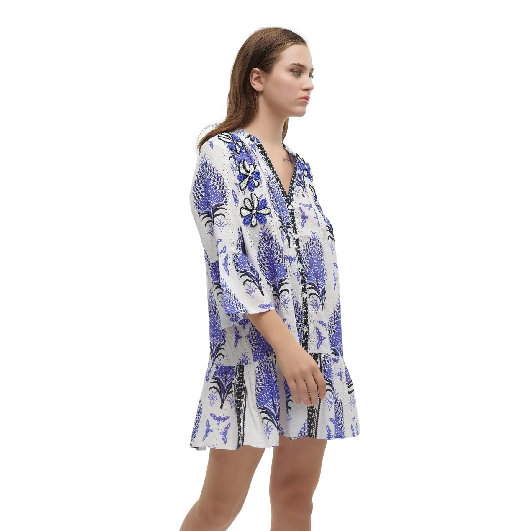 Kleid mit langen Ärmeln, Damen Ble Resort Collection